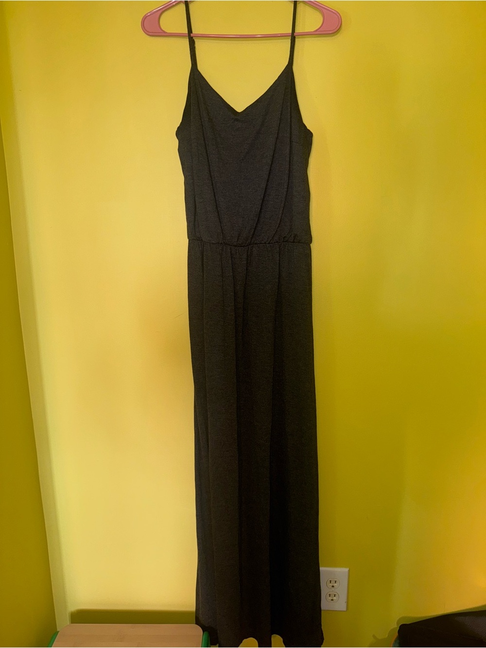 GAP grey jersey Spaghetti-Strap Maxi Dress